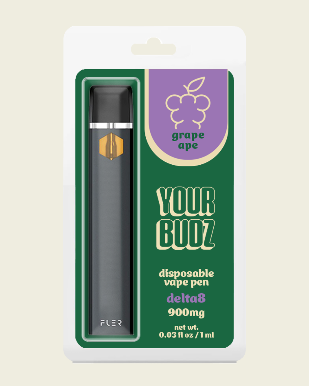 Delta 8 Vape Pen (Grape) - 900mg Your Budz Delta 8 Vape Pen (Grape) - 900mg Your Budz