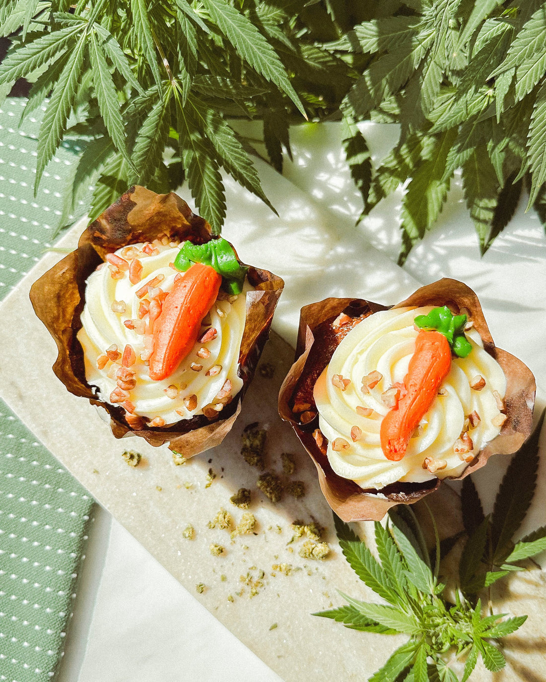 Delta 8 Carrot Cake Cupcakes: Spiced, Sweet & Soothing