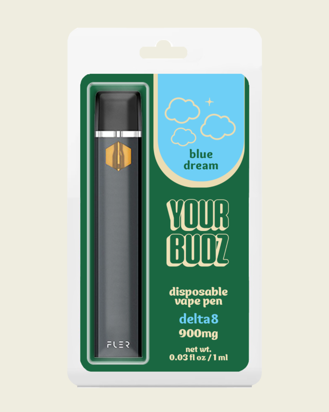 Delta 8 Vape Pen (Blue Dream) - 900mg Your Budz Delta 8 Vape Pen (Blue Dream) - 900mg Your Budz