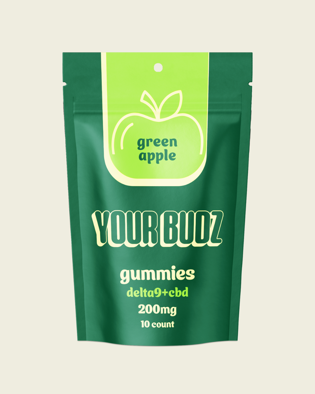 Delta 9 + CBD Gummies (Green Apple) - 200mg
